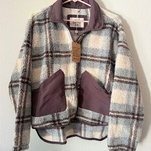 Toad & Co Plaid Sherpa Jacket NWT size L